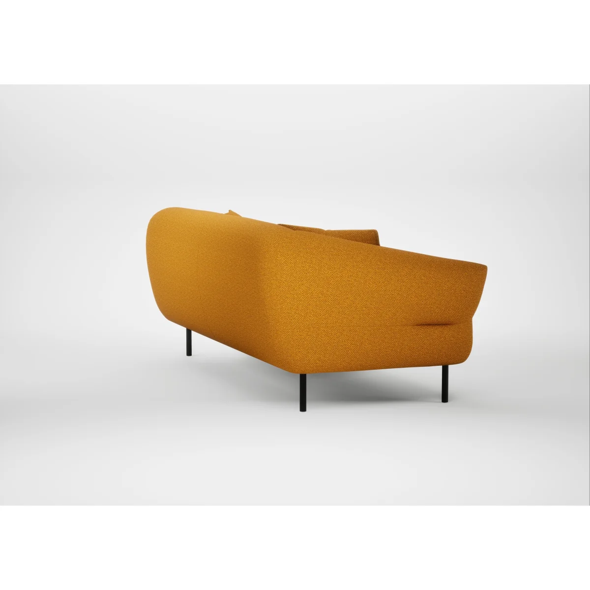 Heal's Alto 3 Seater Sofa Loop Twill Ochre Black Feet – image 22