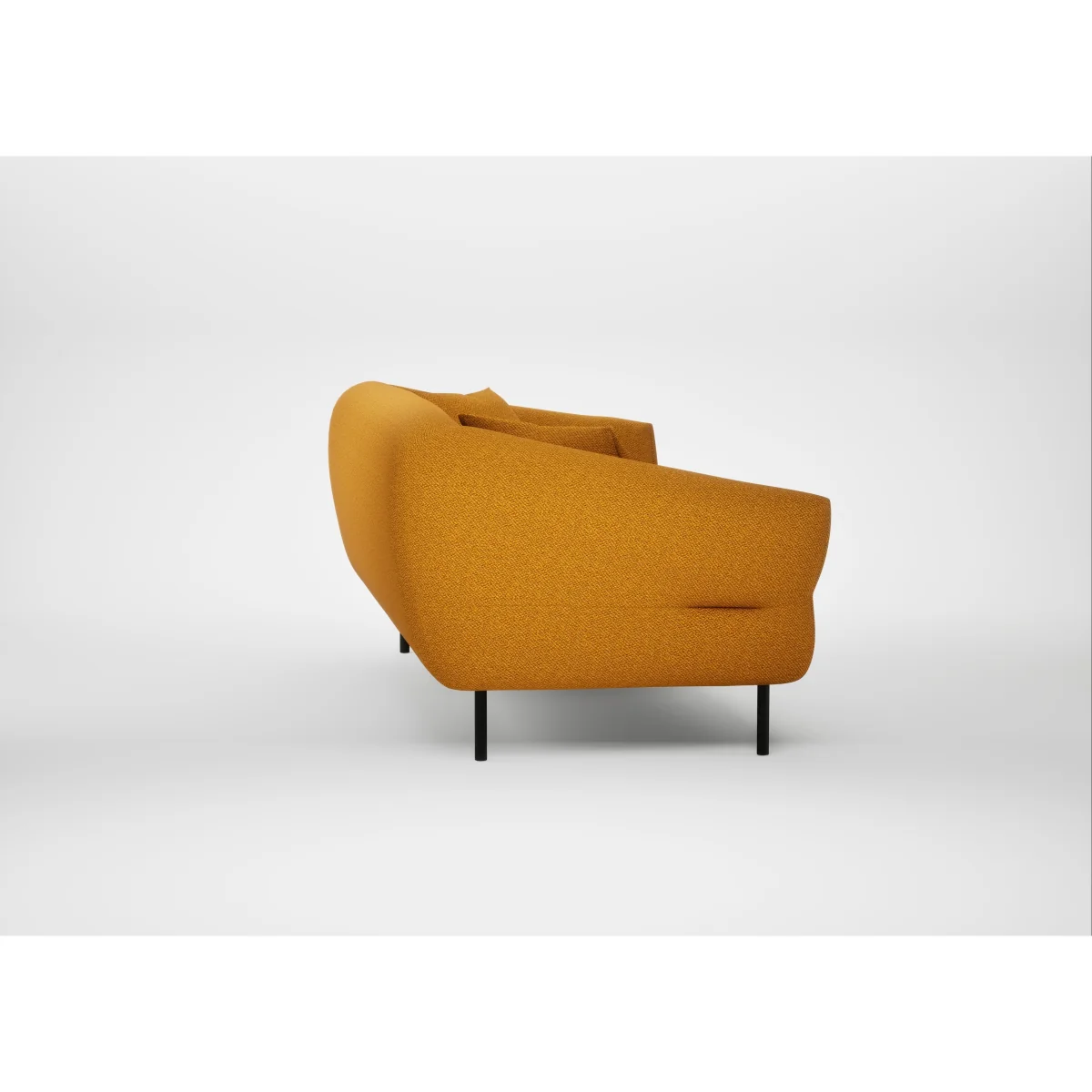 Heal's Alto 3 Seater Sofa Loop Twill Ochre Black Feet – image 23