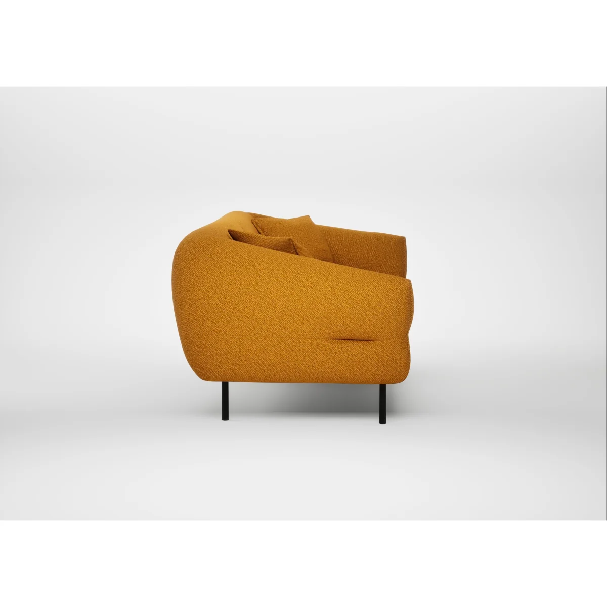 Heal's Alto 3 Seater Sofa Loop Twill Ochre Black Feet – image 24