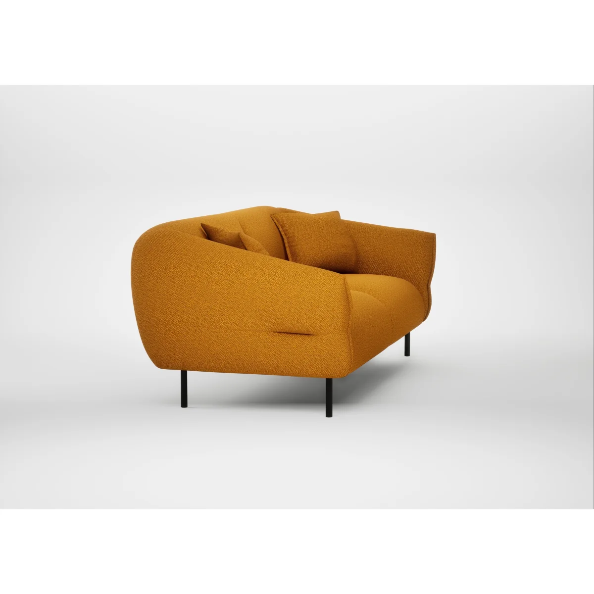 Heal's Alto 3 Seater Sofa Loop Twill Ochre Black Feet – image 25