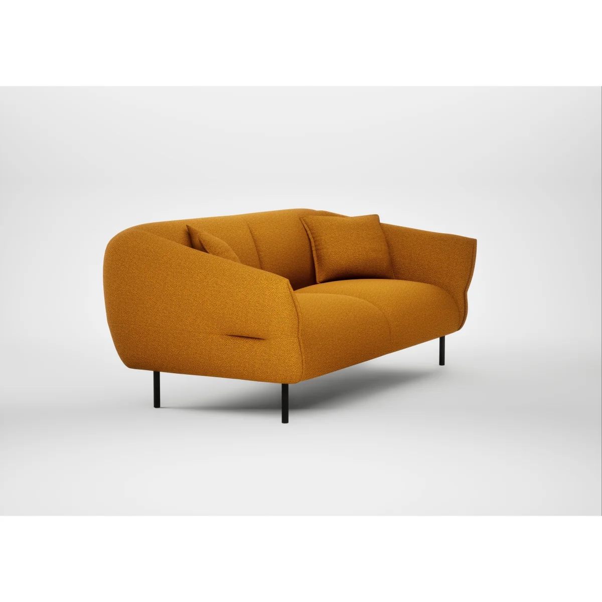 Heal's Alto 3 Seater Sofa Loop Twill Ochre Black Feet – image 26
