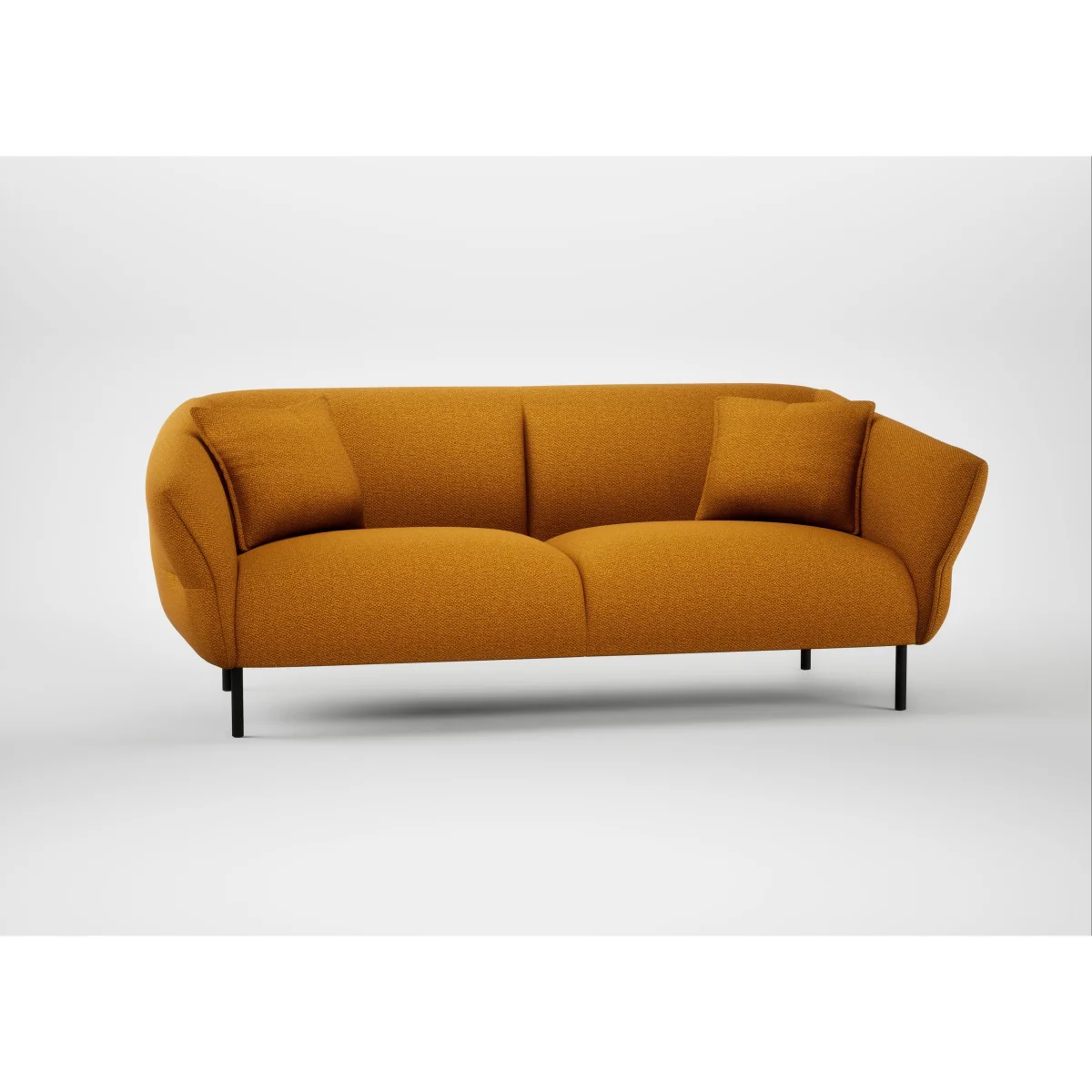Heal's Alto 3 Seater Sofa Loop Twill Ochre Black Feet – image 30