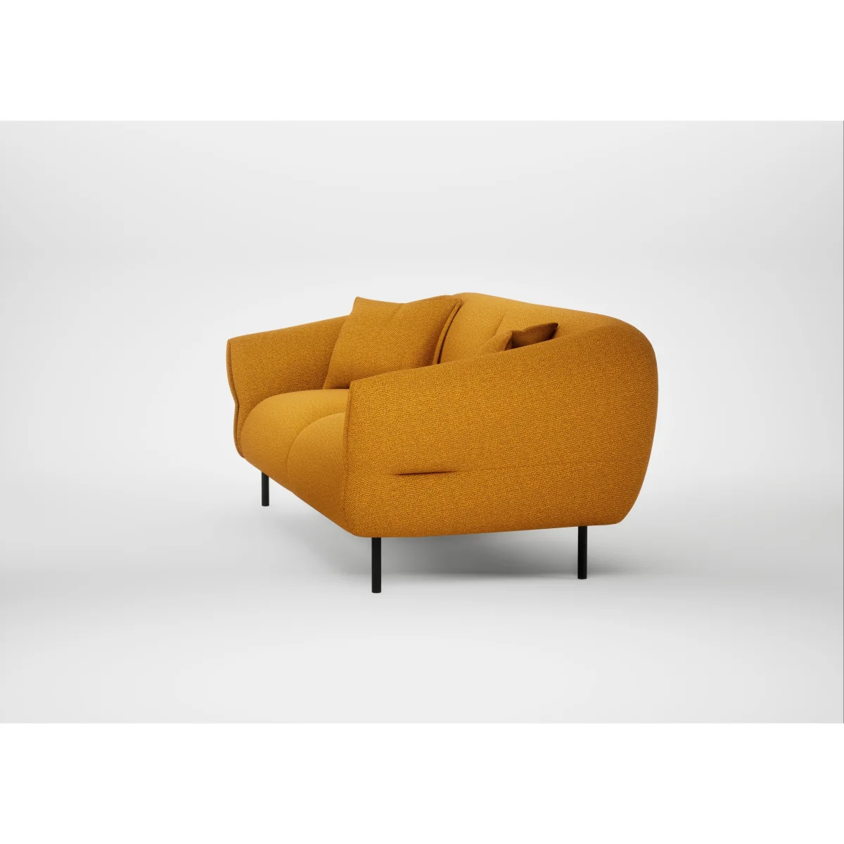 Heal's Alto 3 Seater Sofa Loop Twill Ochre Black Feet – image 8