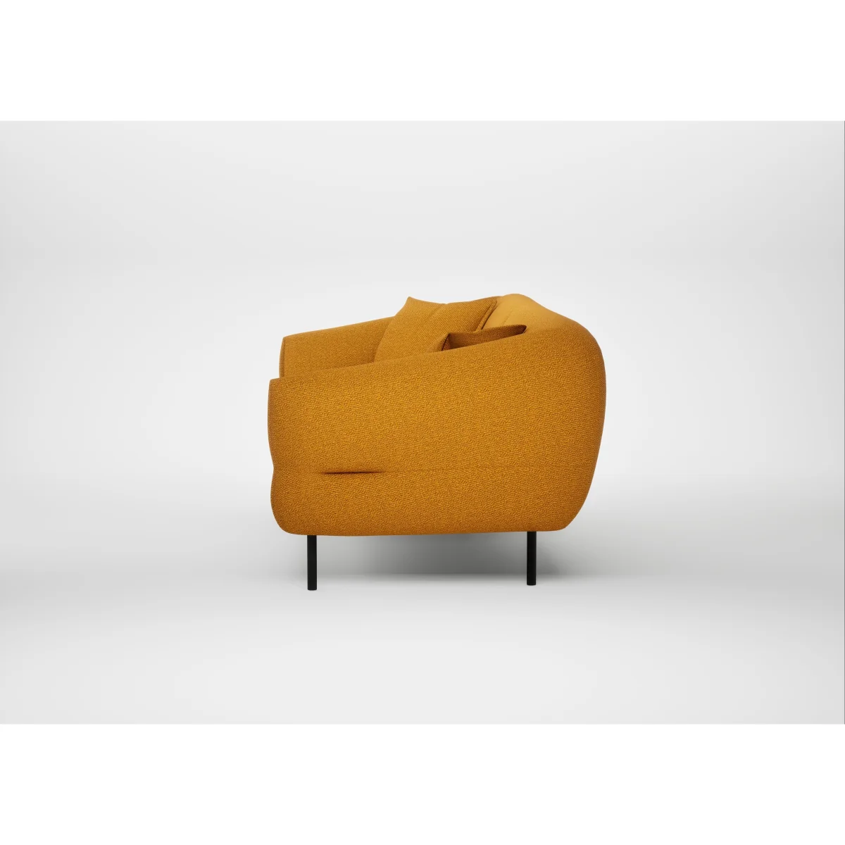 Heal's Alto 3 Seater Sofa Loop Twill Ochre Black Feet – image 9