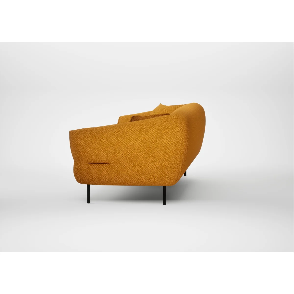 Heal's Alto 3 Seater Sofa Loop Twill Ochre Black Feet – image 10