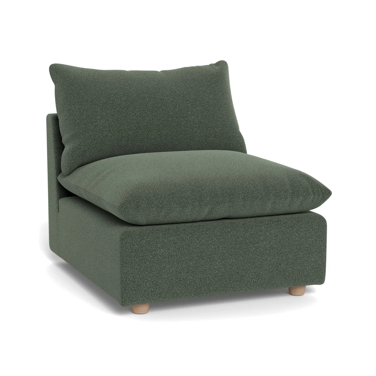 Heal's Astrid Single Unit Smart Linen Mix Silver Natural Beech Feet – image 1