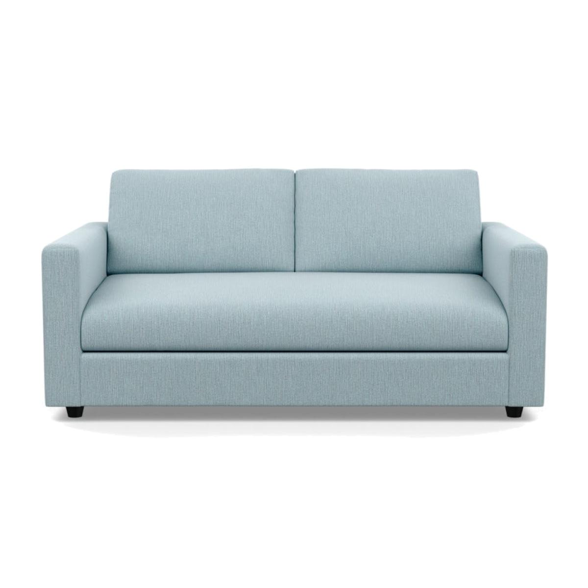 Heal's Nimbus II 3 Seater Sofa Smart Linen Mix Duck Egg Black Feet