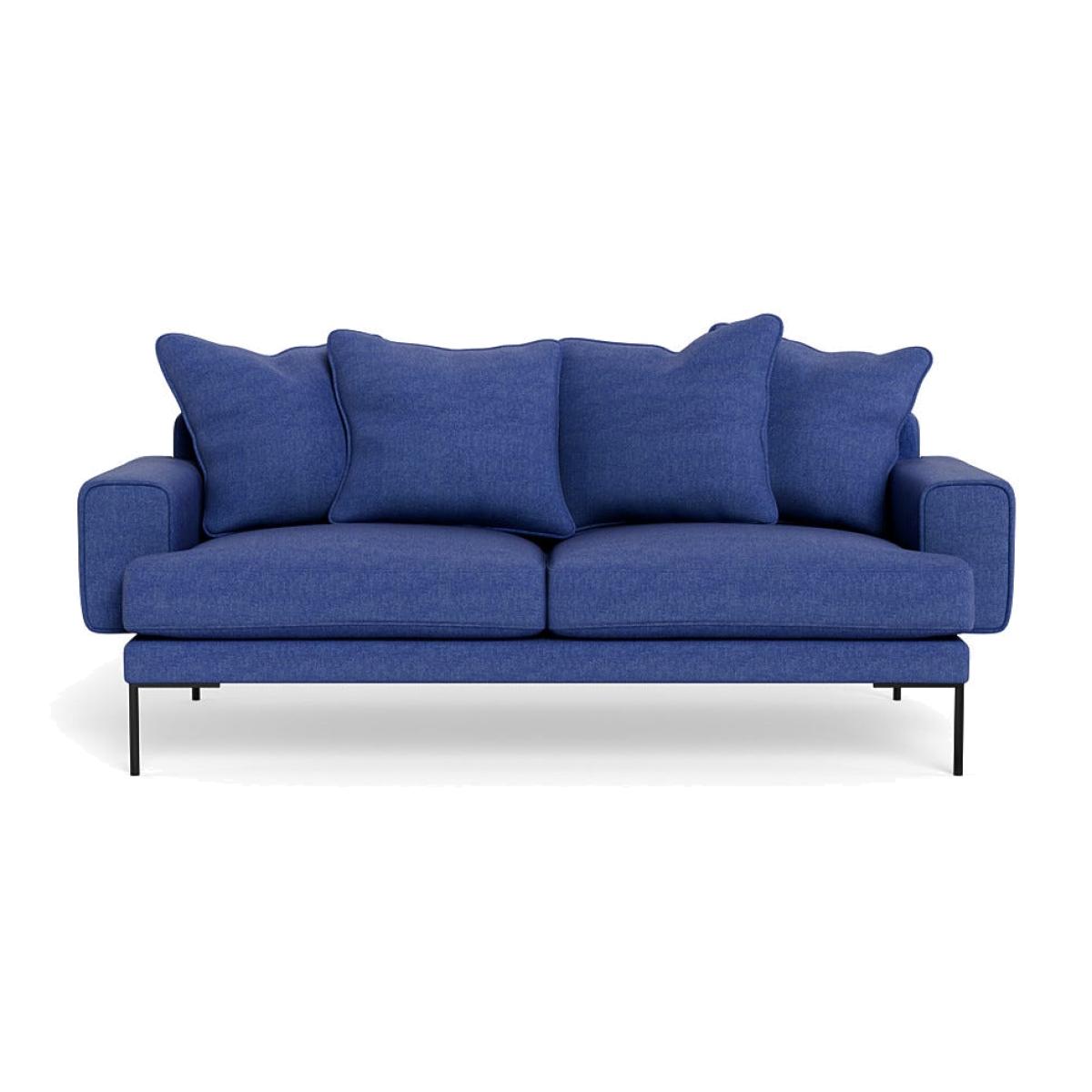Heal's Torrington 3 Seater Sofa Brushed Cotton Cobalt Black Feet – image 1
