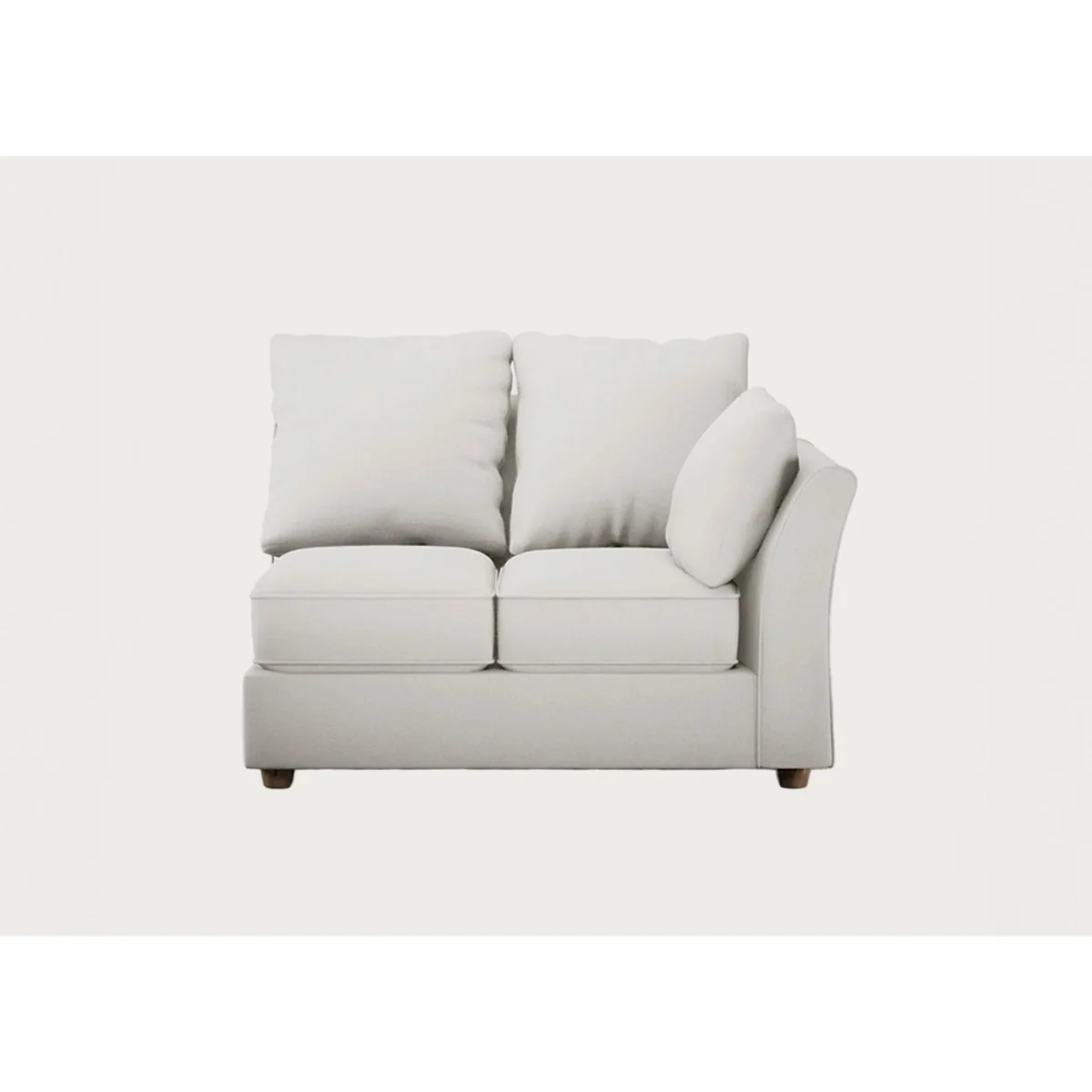 Heal's Tailor Double Right Hand Facing Corner Unit Boucle Fern Black Feet – image 3