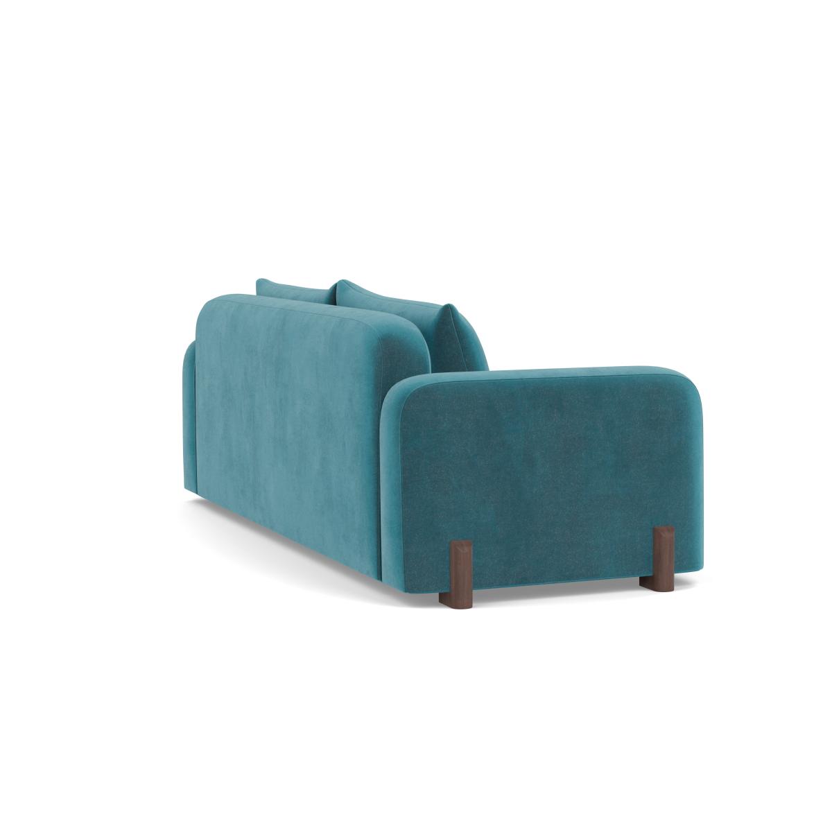 Heal's Nuvola 4 Seater Sofa Smart Luxe Velvet Airforce Blue Natural Oak Feet – image 4
