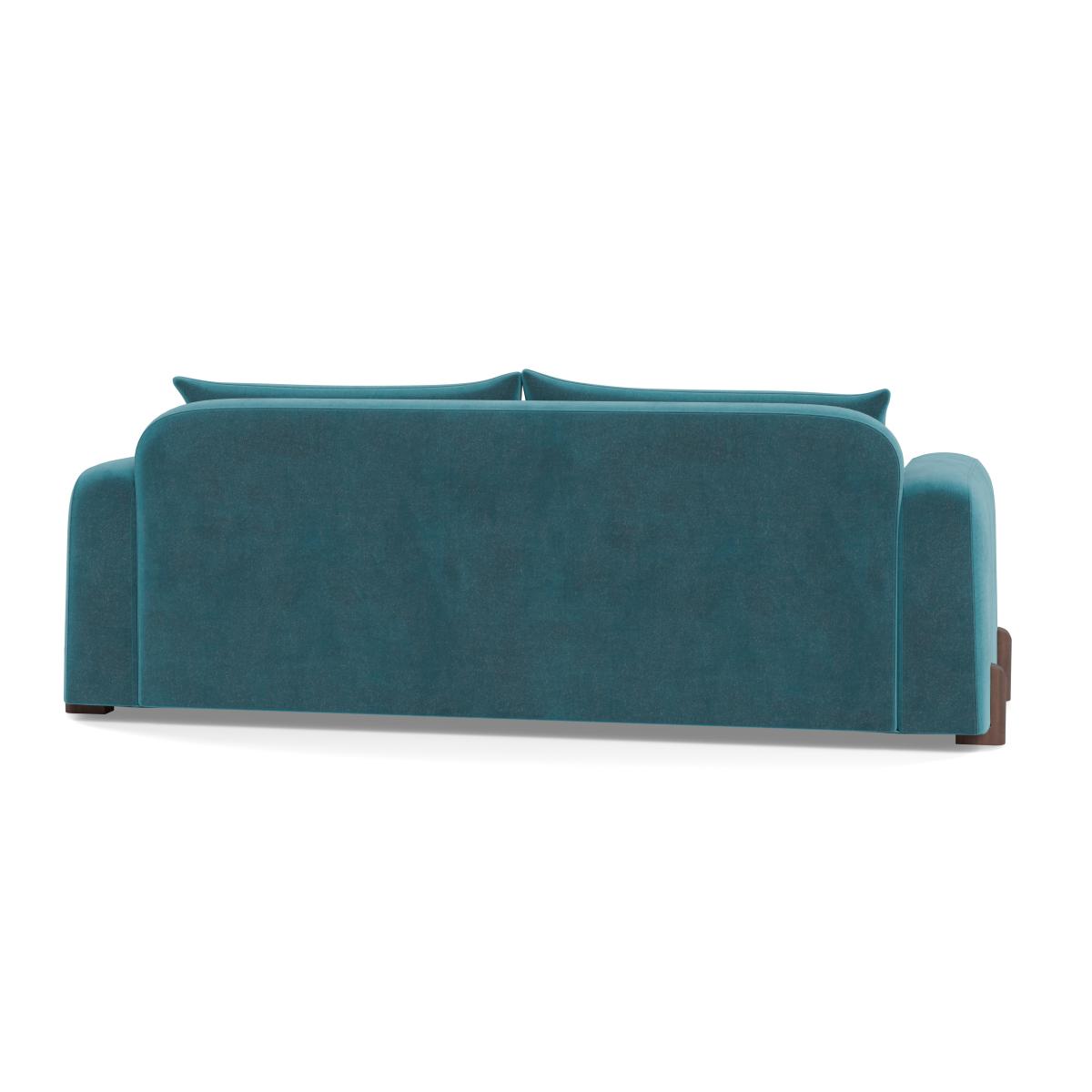 Heal's Nuvola 4 Seater Sofa Smart Luxe Velvet Airforce Blue Natural Oak Feet – image 5