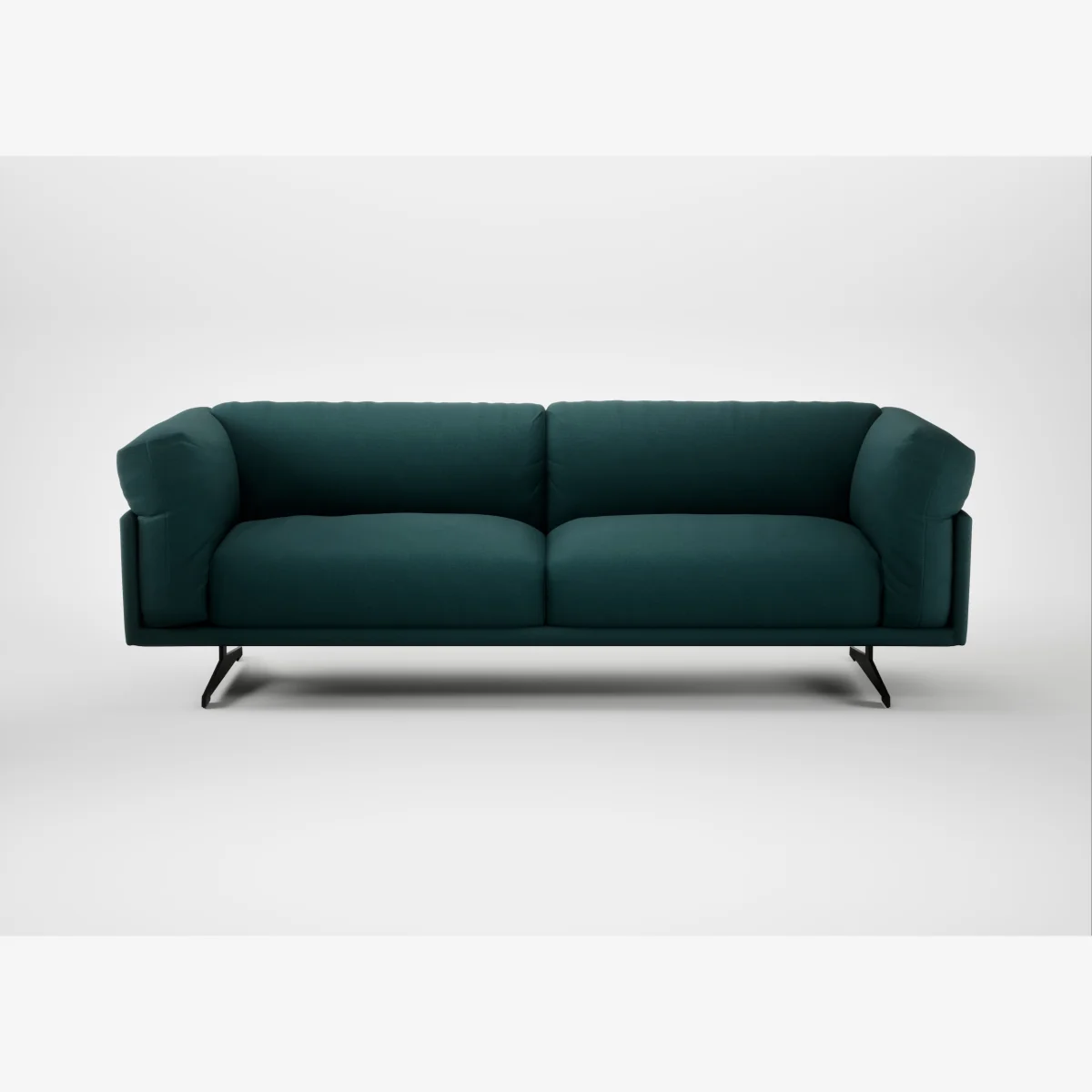 Heal's Novara 4 Seater Sofa Brushed Cotton Pine Black Feet – image 1