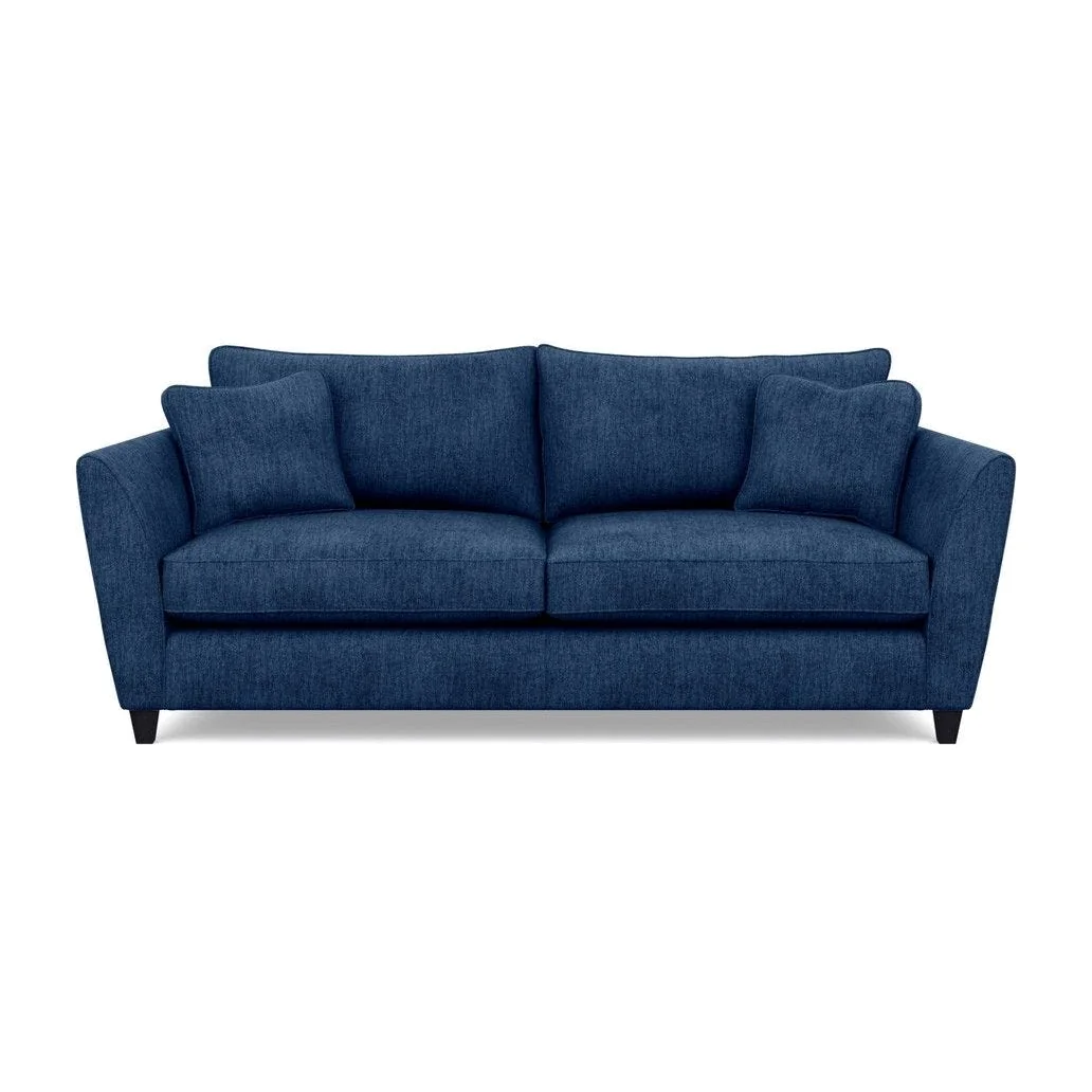 Heal's Torino 4 Seater Sofa Smart Cotton Linen Indigo Natural Feet – image 1