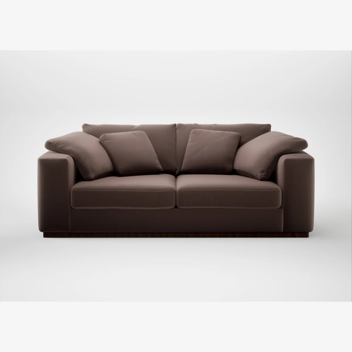 Heal's Trento 3 Seater Sofa Smart Velvet Mouse – image 1