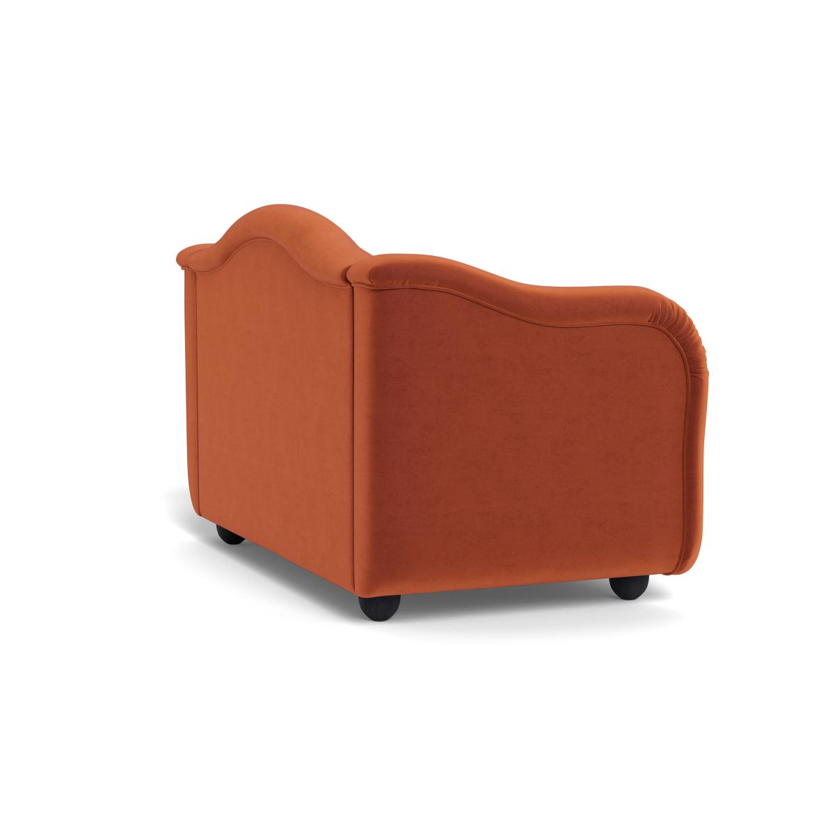 Heal's Tetbury 2 Seater Sofa Velvet Russet Black Feet – image 4