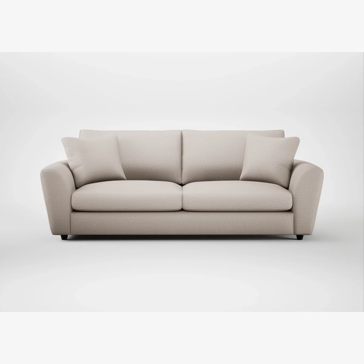 Heal's Snooze 5 Seater Sofa Loop Twill Midnight Black Feet – image 1