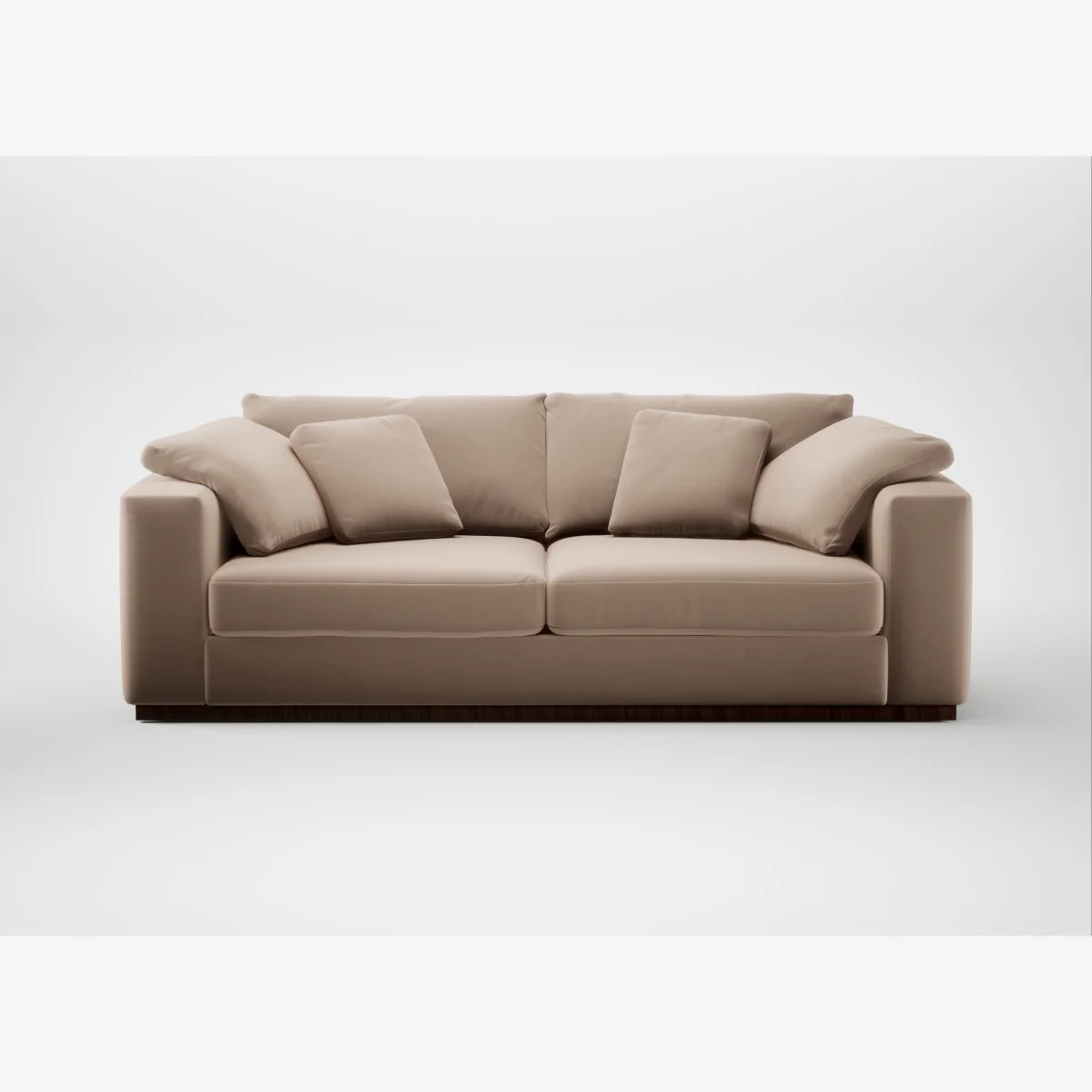 Heal's Trento 4 Seater Sofa Smart Velvet Pebble – image 1
