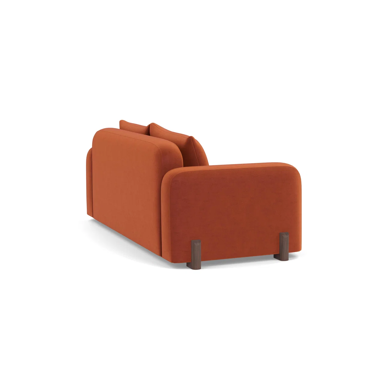Heal's Nuvola 3 Seater Sofa Velvet Russet Black Feet – image 4