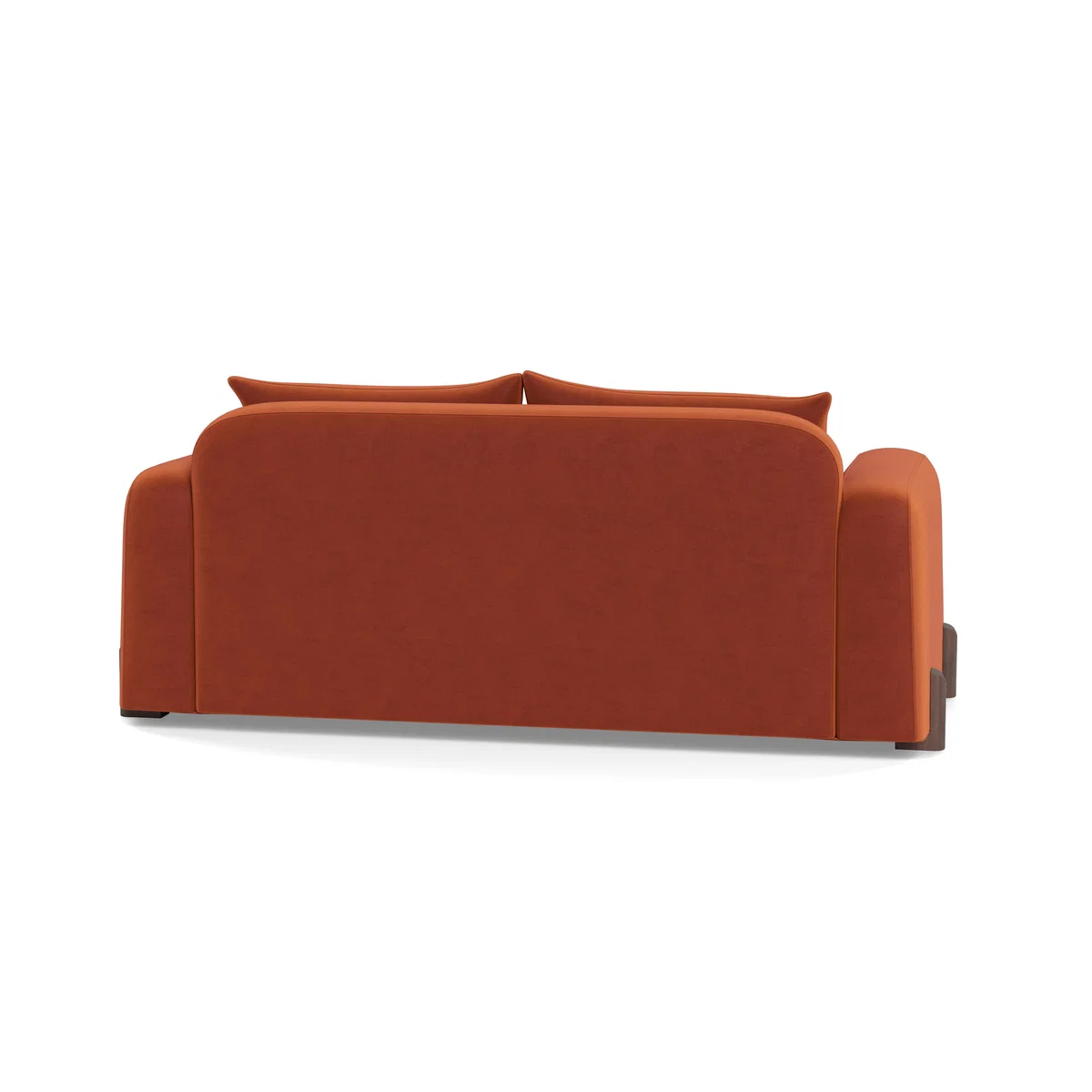 Heal's Nuvola 3 Seater Sofa Velvet Russet Black Feet – image 5
