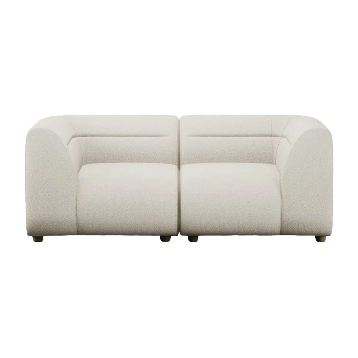 Heal's Lilli 2 Seater Sofa Wool Velvet Camel Natural Feet – image 1