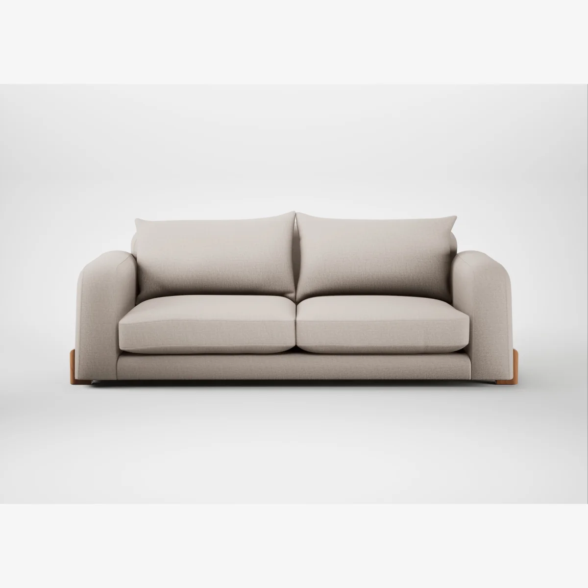 Heal's Nuvola 4 Seater Sofa Capelo Linen-Cotton Sesame Natural Feet