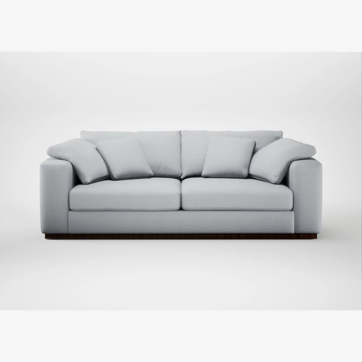 Heal's Trento 4 Seater Sofa Broad Weave Tin – image 1