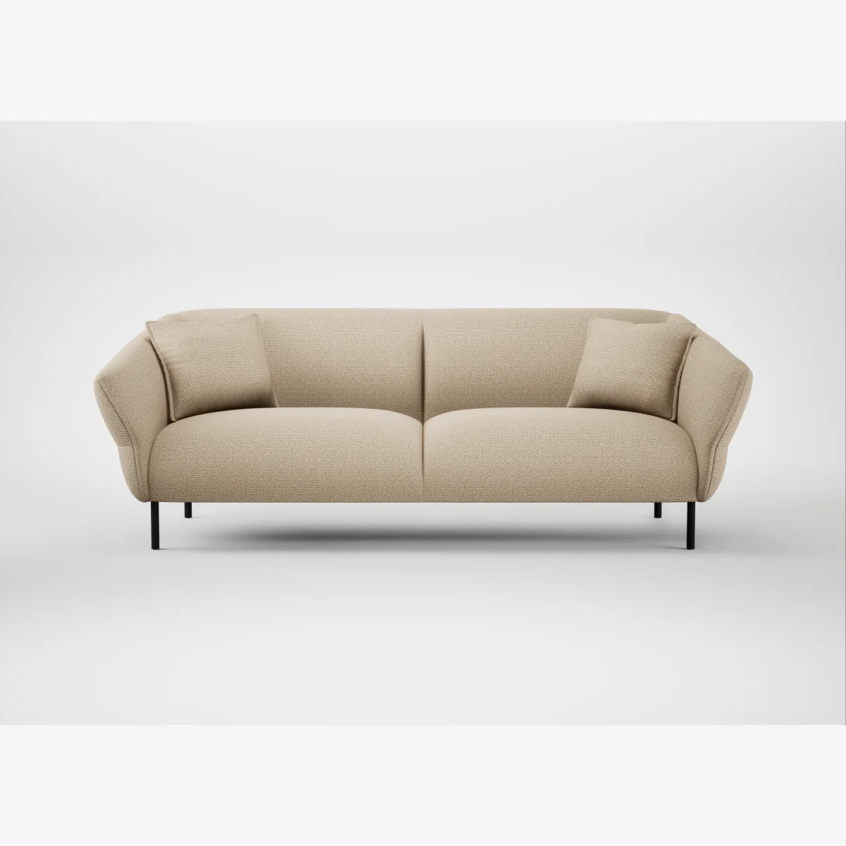 Heal's Alto 4 Seater Sofa Loop Twill Fossil Black Feet – image 1