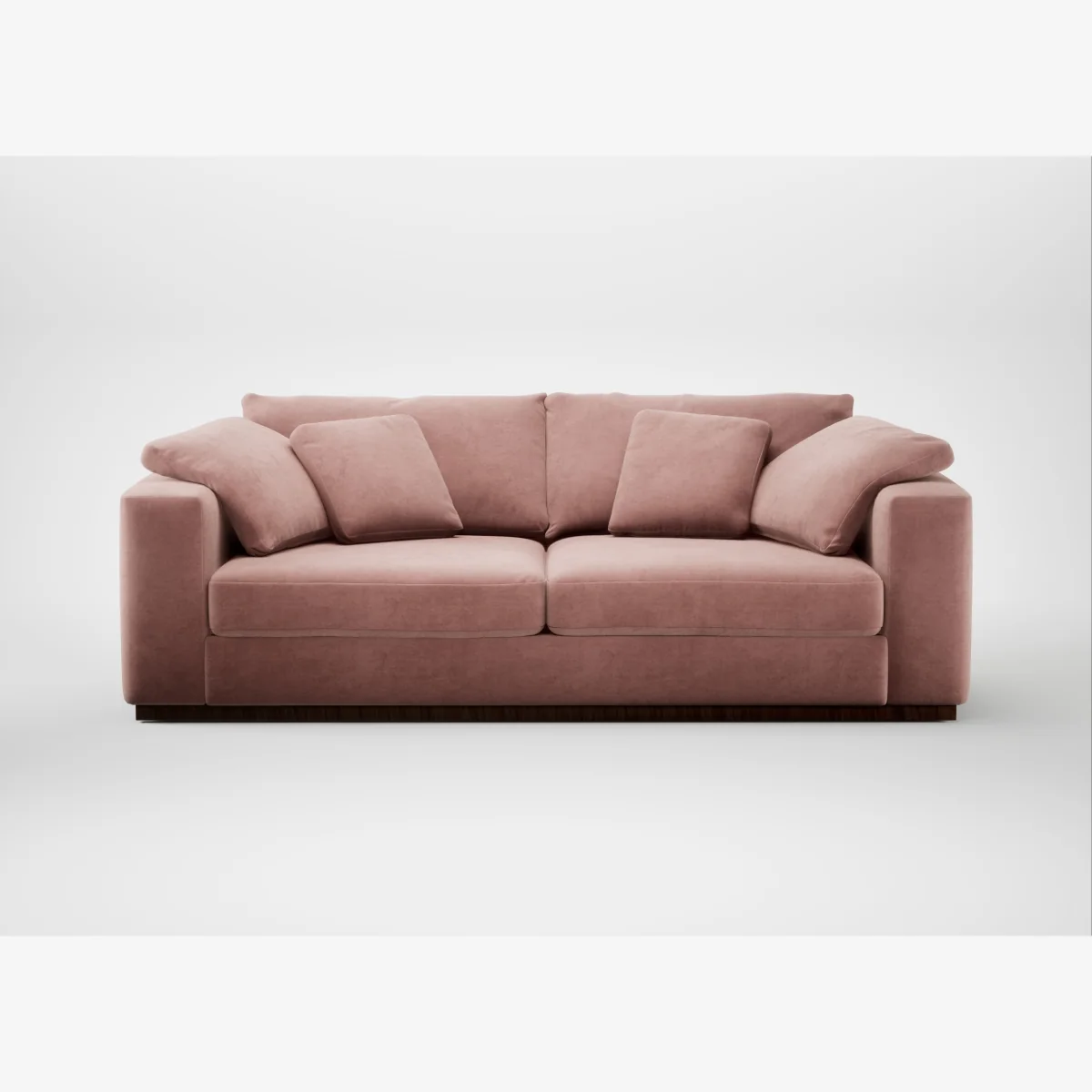 Heal's Trento 4 Seater Sofa Smart Luxe Velvet Dusky Pink – image 1
