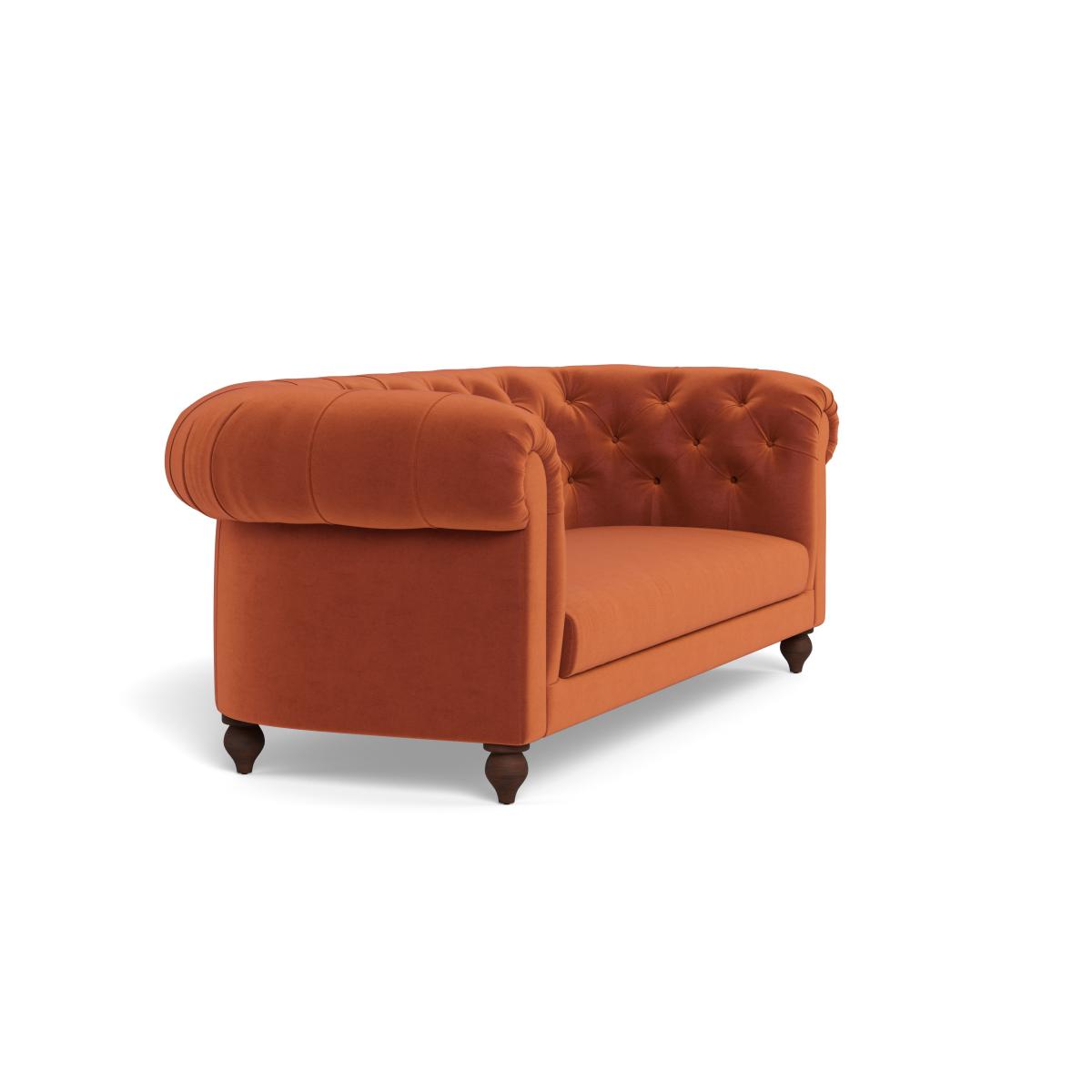 Heal's Fitzrovia 3 Seater Sofa Velvet Russet Black Feet – image 2