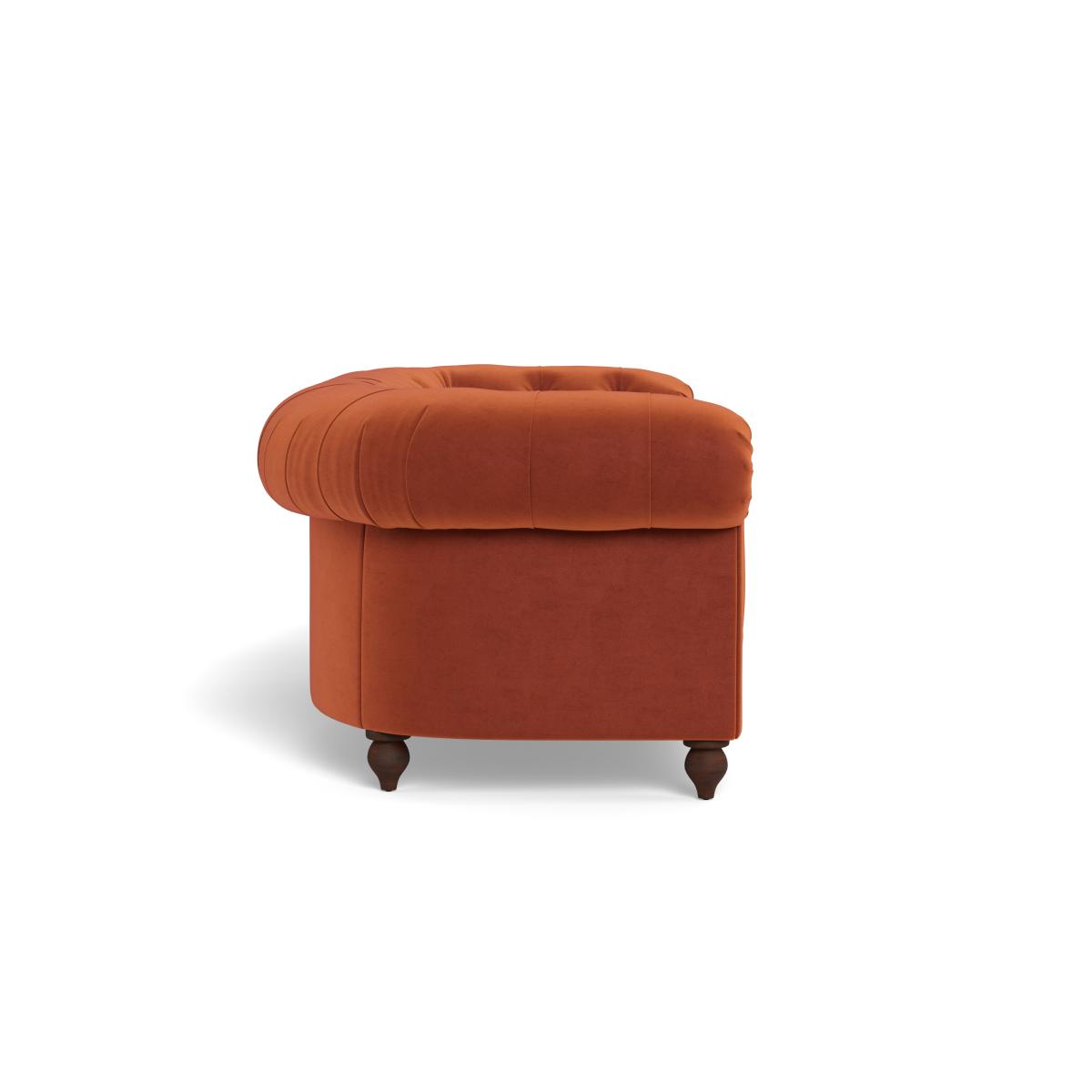 Heal's Fitzrovia 3 Seater Sofa Velvet Russet Black Feet – image 3