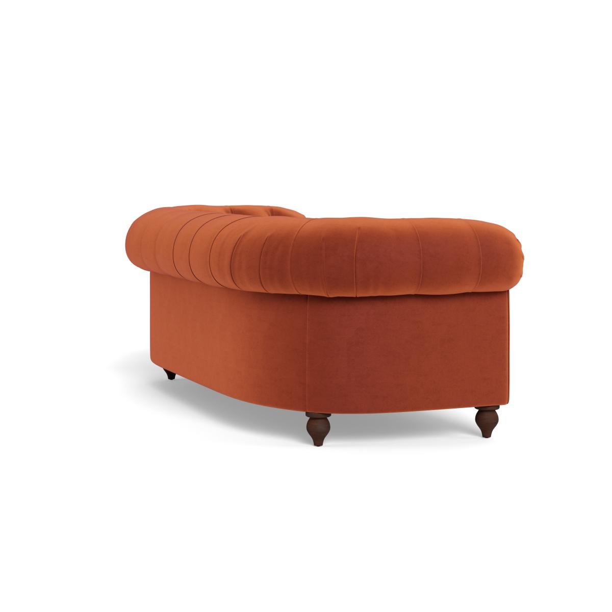 Heal's Fitzrovia 3 Seater Sofa Velvet Russet Black Feet – image 4