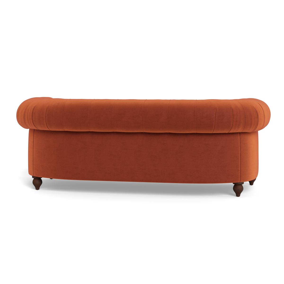 Heal's Fitzrovia 3 Seater Sofa Velvet Russet Black Feet – image 5