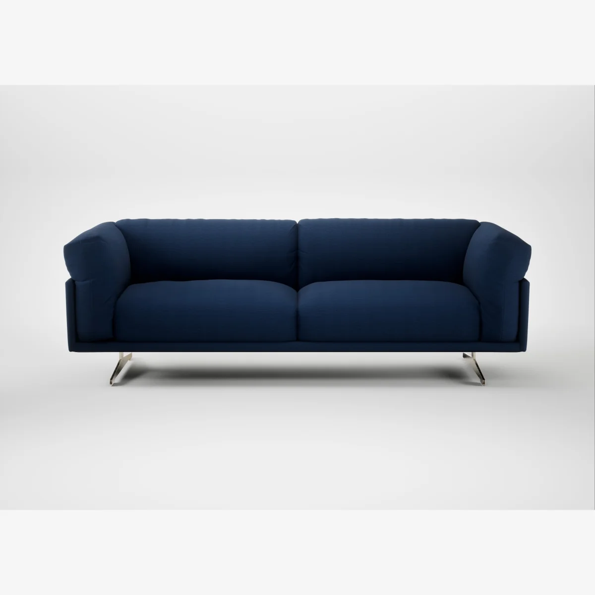 Heal's Novara 4 Seater Sofa Broad Weave Lagoon Stainless Steel Feet – image 1