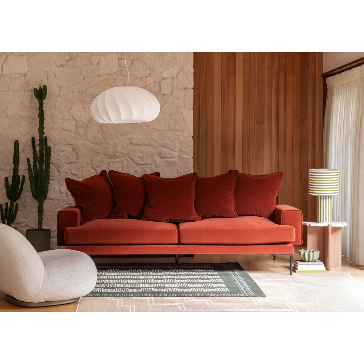 Heal's Torrington 4 Seater Sofa Cotton Velvet Evergreen Black Feet – image 4