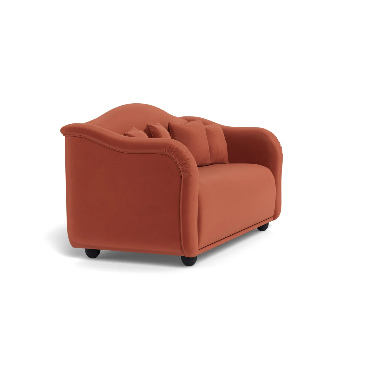 Heal's Tetbury 3 Seater Sofa Smart Luxe Velvet Tawny Black Feet – image 2