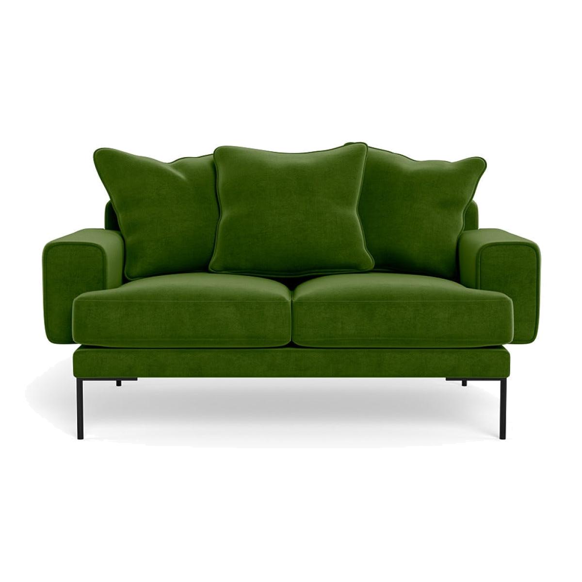 Heal's Torrington 2 Seater Sofa Smart Luxe Velvet Grass Black Feet – image 1