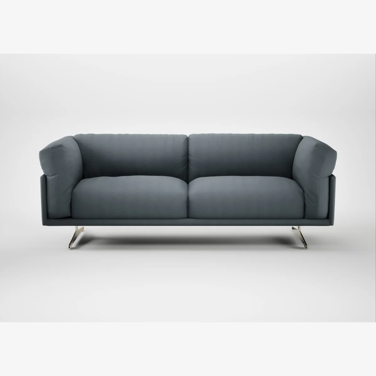 Heal's Novara 3 Seater Sofa Capelo Linen-Cotton Mineral Stainless Steel Feet – image 1