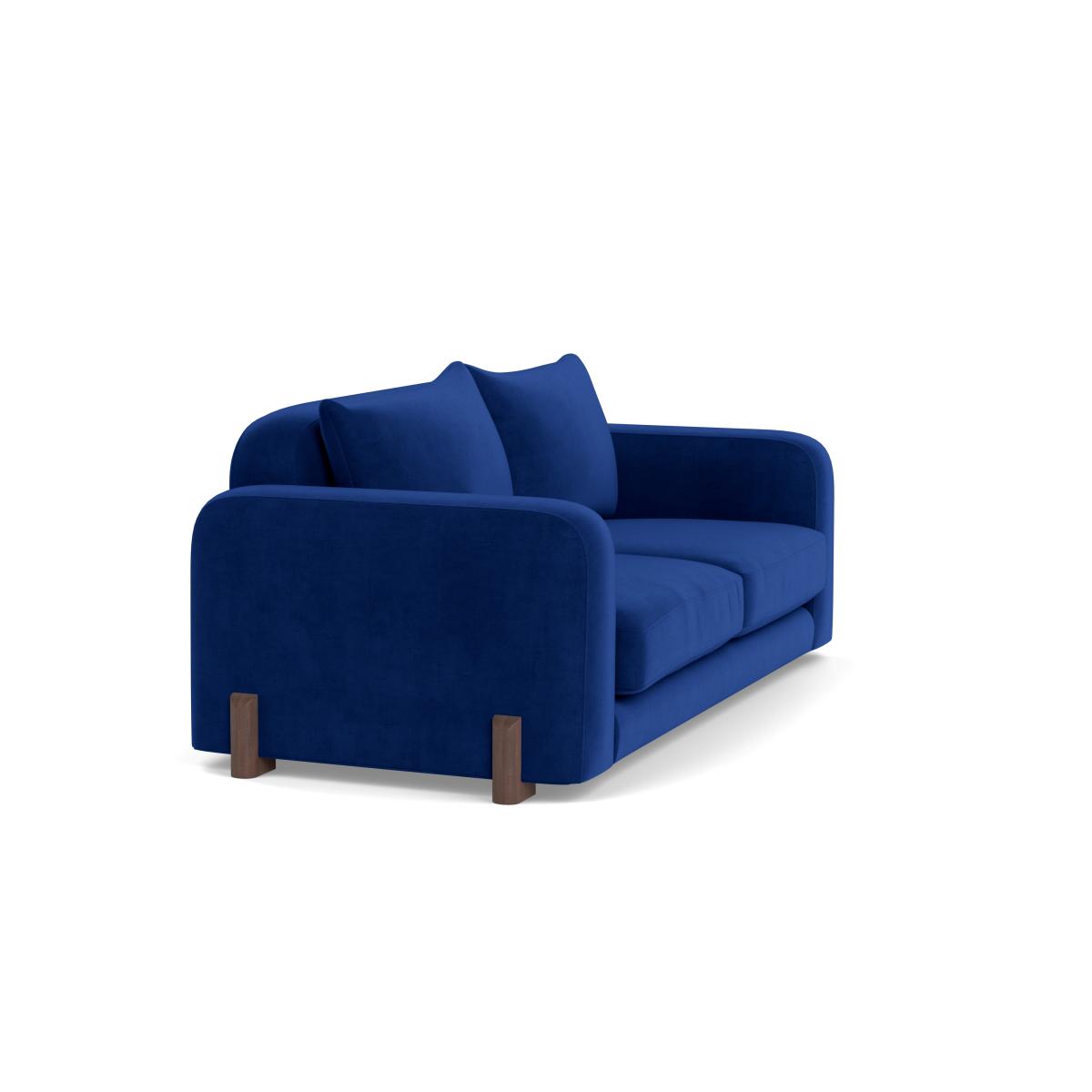Heal's Nuvola 3 Seater Sofa Smart Luxe Velvet Azure Natural Oak Feet – image 2