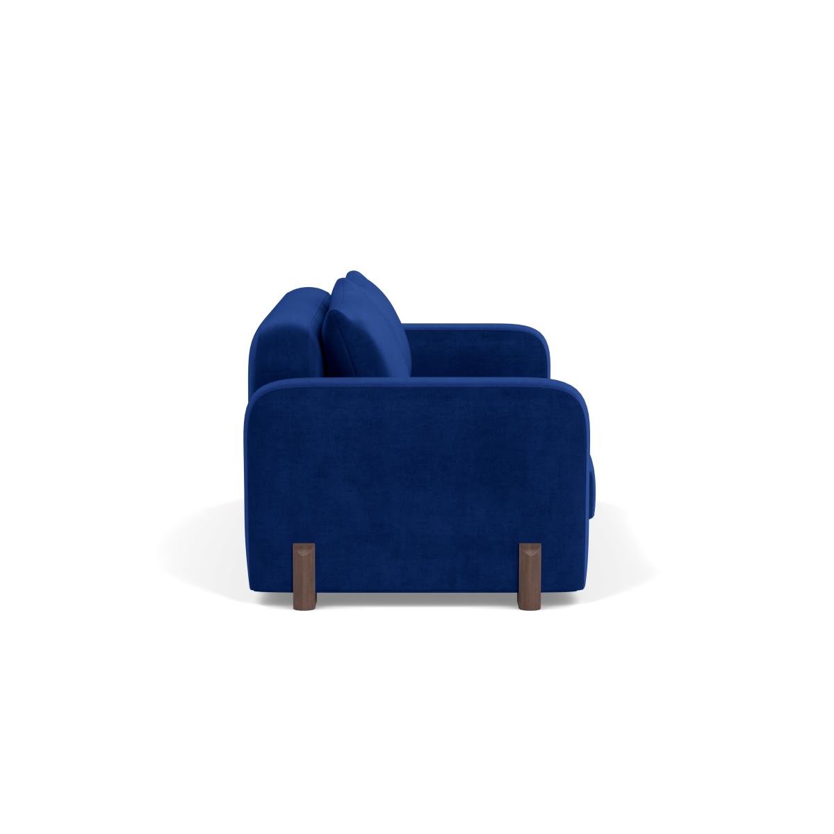 Heal's Nuvola 3 Seater Sofa Smart Luxe Velvet Azure Natural Oak Feet – image 3