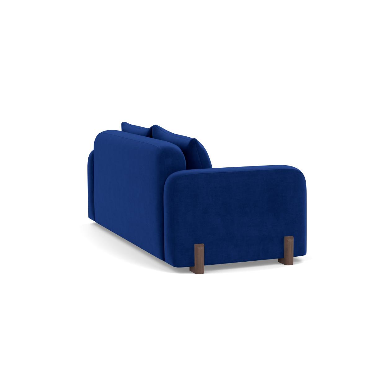Heal's Nuvola 3 Seater Sofa Smart Luxe Velvet Azure Natural Oak Feet – image 4