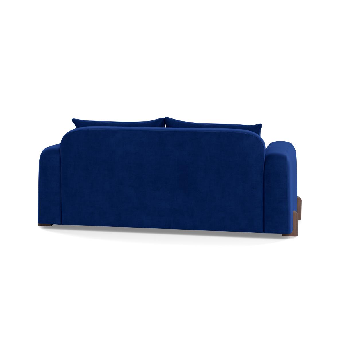 Heal's Nuvola 3 Seater Sofa Smart Luxe Velvet Azure Natural Oak Feet – image 5