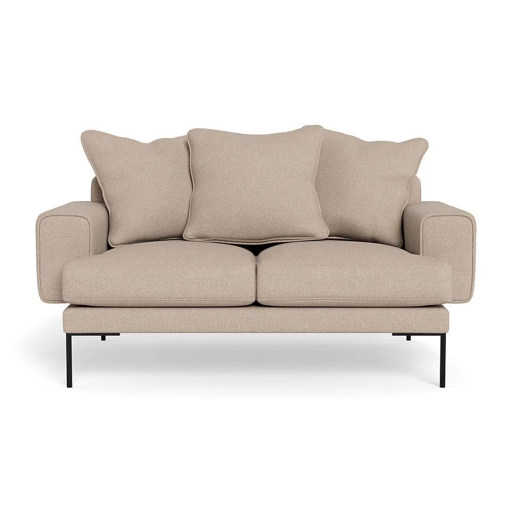 Heal's Torrington 2 Seater Sofa Linen Shadow Black Feet – image 2