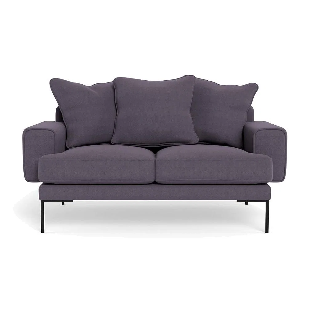 Heal's Torrington 2 Seater Sofa Linen Shadow Black Feet – image 1