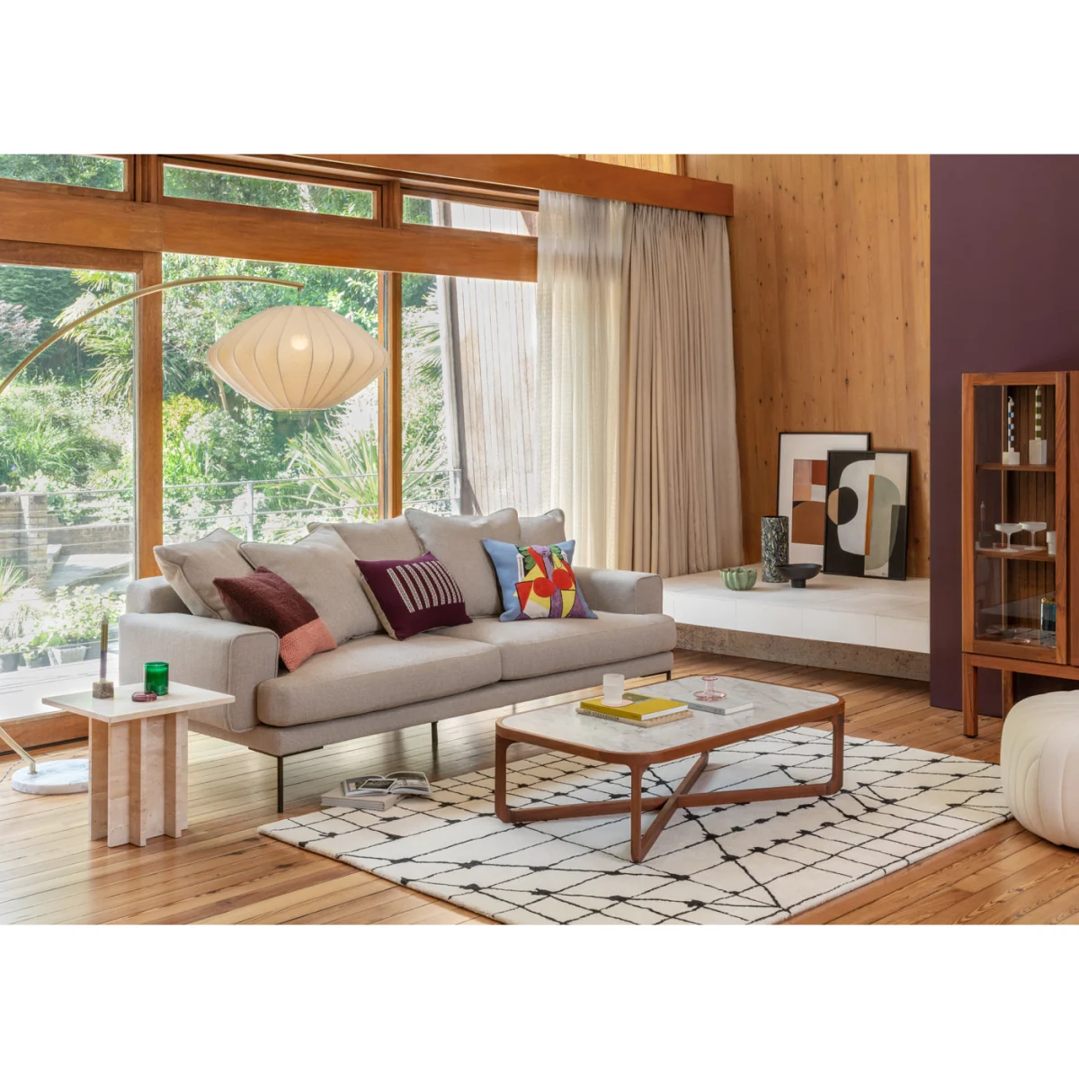 Heal's Torrington 2 Seater Sofa Cotton Velvet Russet Black Feet – image 2