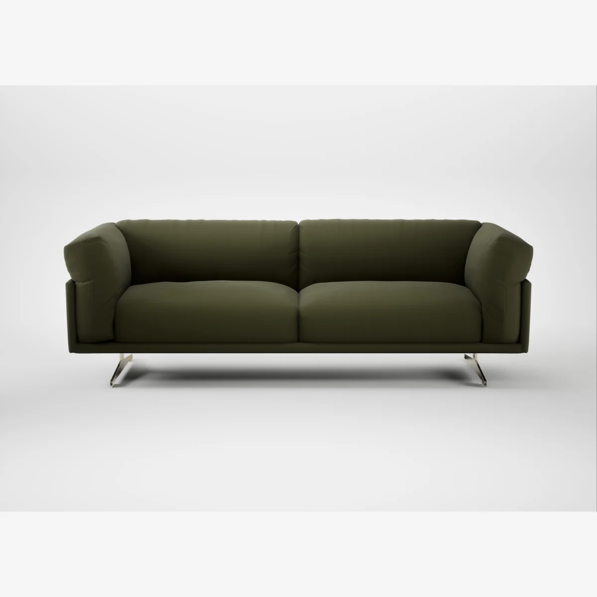 Heal's Novara 4 Seater Sofa Smart Cotton Linen Myrtle Stainless Steel Feet – image 1