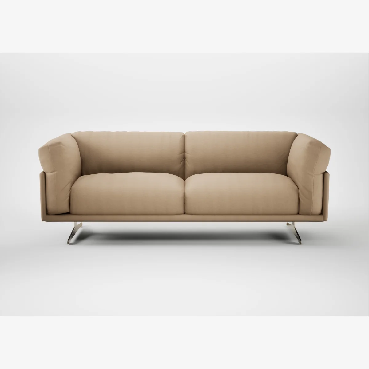 Heal's Novara 3 Seater Sofa Capelo Linen-Cotton Bamboo Stainless Steel Feet – image 1