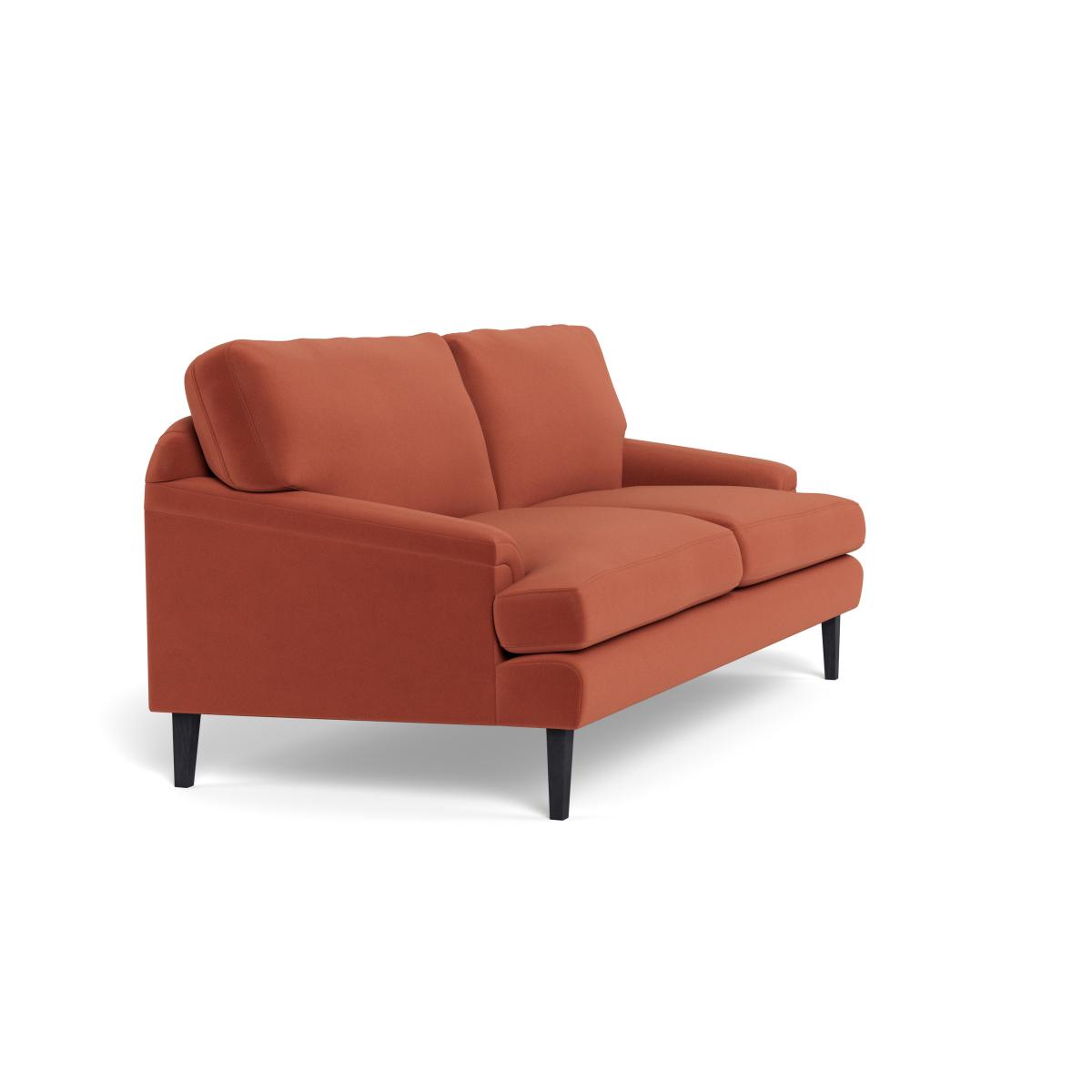 Heal's Stanton 3 Seater Sofa Smart Luxe Velvet Tawny Walnut Stained Feet – image 2