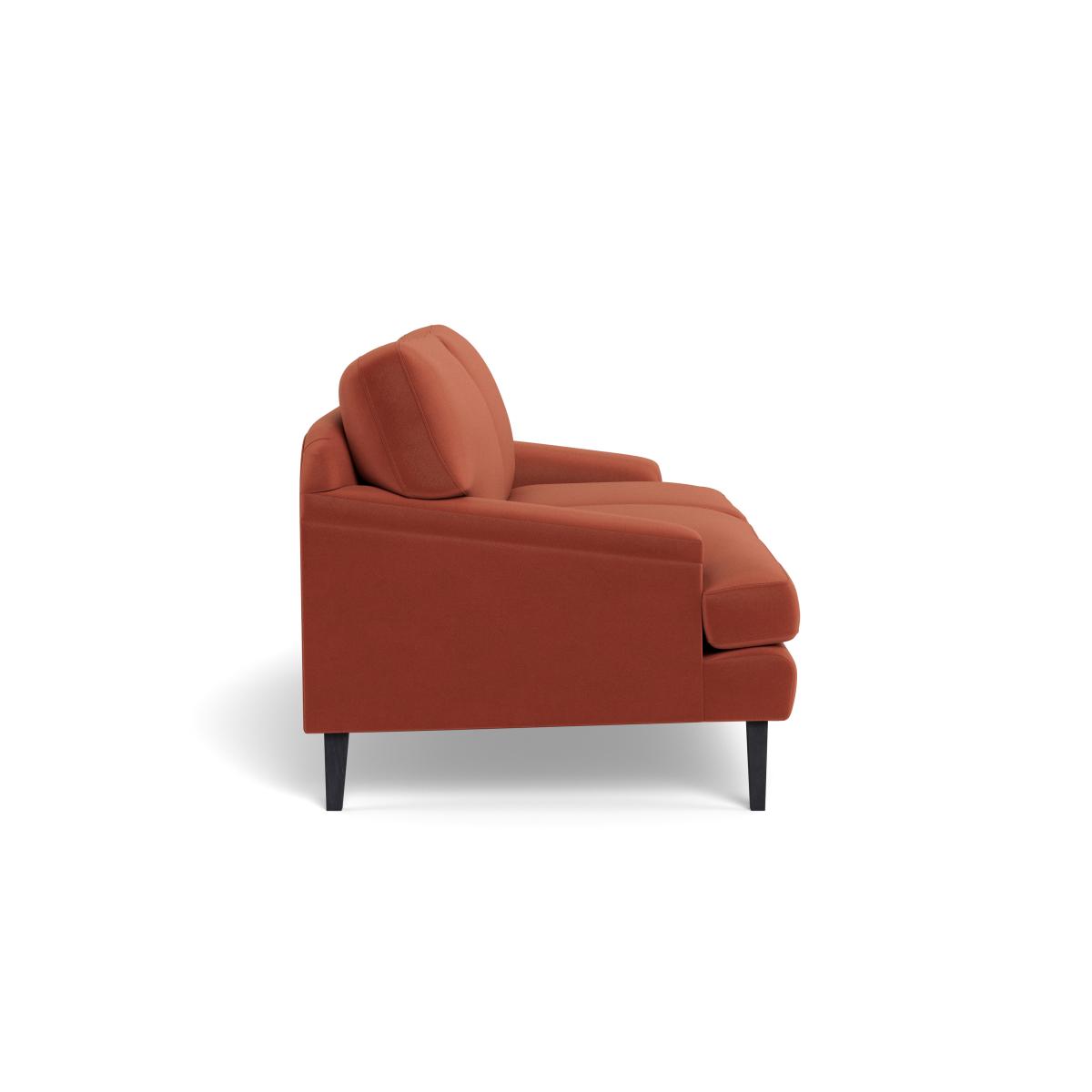 Heal's Stanton 3 Seater Sofa Smart Luxe Velvet Tawny Walnut Stained Feet – image 3