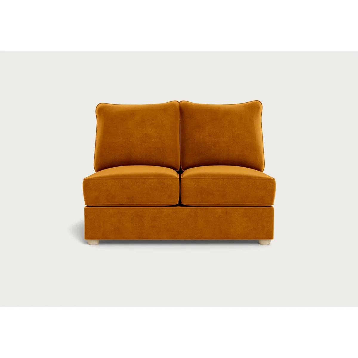Heal's Tailor Double Unit Cotton Velvet Evergreen Walnut Stained Feet – image 3
