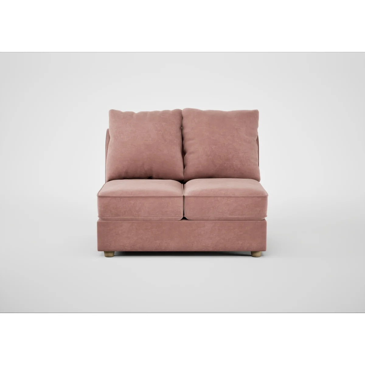 Heal's Tailor Double Unit Cotton Velvet Evergreen Walnut Stained Feet – image 5